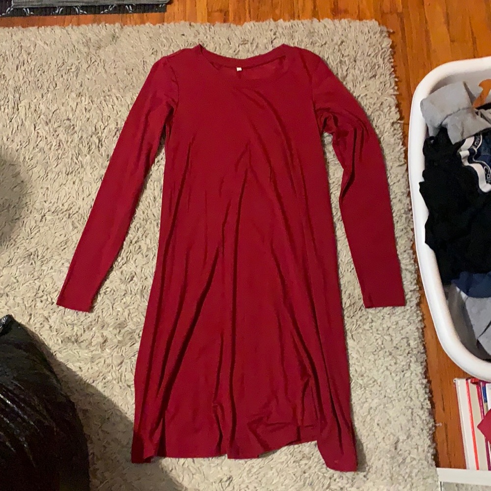 Tee shirt long sleeve dress